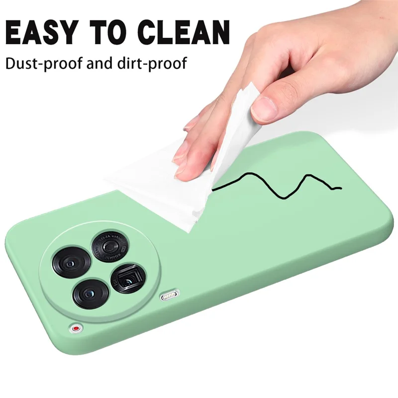 For TECNO Camon 30 Premier 5G Case Liquid Silicone Anti-Fall Phone Cover with Hand Strap - Green