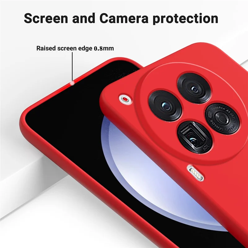 For TECNO Camon 30 Premier 5G Case Liquid Silicone Anti-Fall Phone Cover with Hand Strap - Red