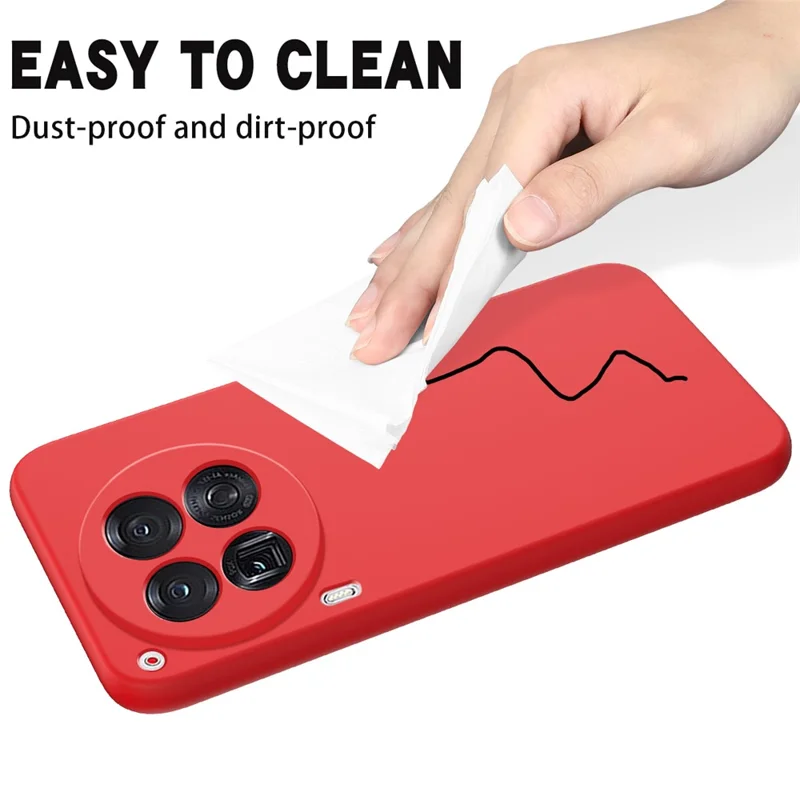 For TECNO Camon 30 Premier 5G Case Liquid Silicone Anti-Fall Phone Cover with Hand Strap - Red