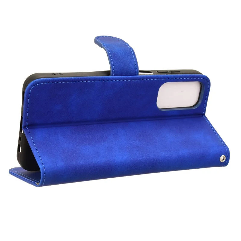 Para Samsung Galaxy M15 5G Case Skin-Touch Leather Flip Stand Phone Cover - Azul