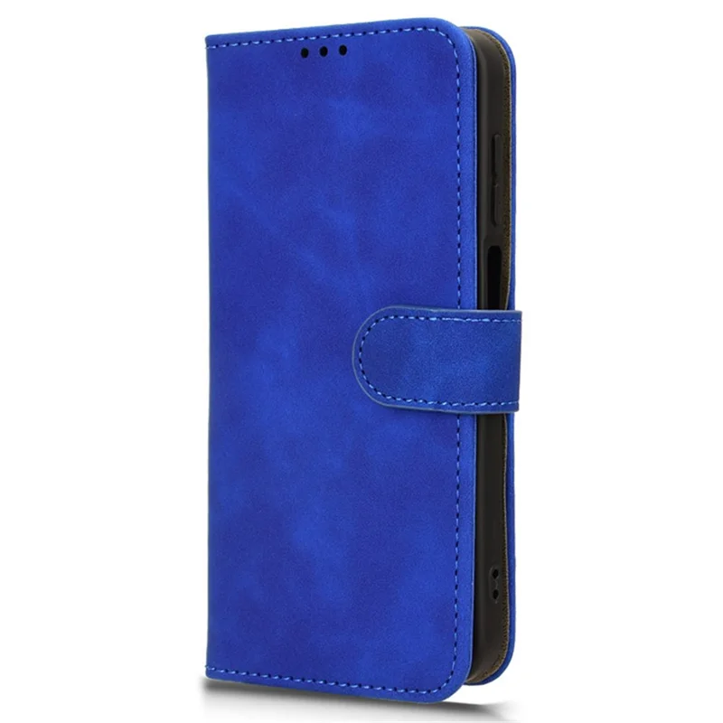 Para Samsung Galaxy M15 5G Case Skin-Touch Leather Flip Stand Phone Cover - Azul