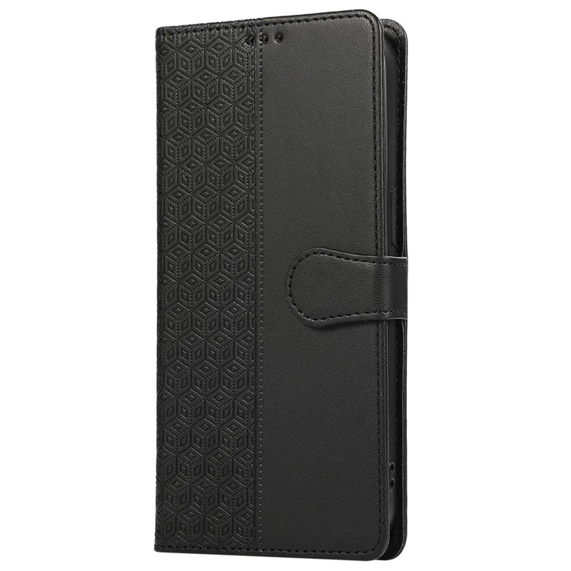 R20 för iPhone 12 / 12 Pro etui Folio PU-läder sammansatt rutformat plånbetsfodral - Svart