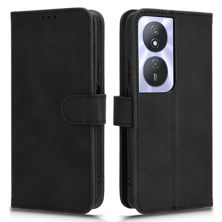 Para Honor Play 8T 5G / X7b 4G / X7b 5G / Play 50 Plus 5G / 90 Smart Case Skin-touch Flip Stand Phone Cover - Negro