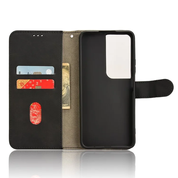 Para Honor Play 8T 5G / X7b 4G / X7b 5G / Play 50 Plus 5G / 90 Smart Case Skin-touch Flip Stand Phone Cover - Negro
