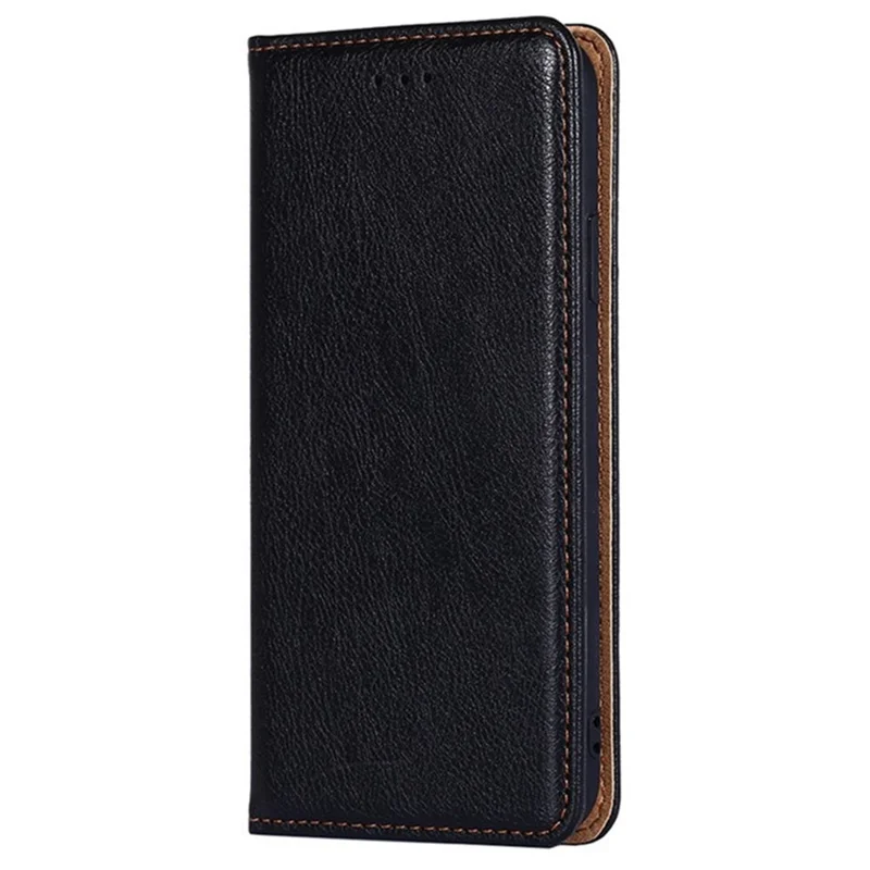 For Samsung Galaxy S24 Case Magnetic Absorption PU Leather Stand Folio Phone Cover - Black