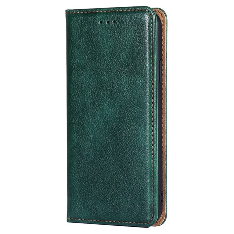 For Samsung Galaxy S24 Case Magnetic Absorption PU Leather Stand Folio Phone Cover - Green