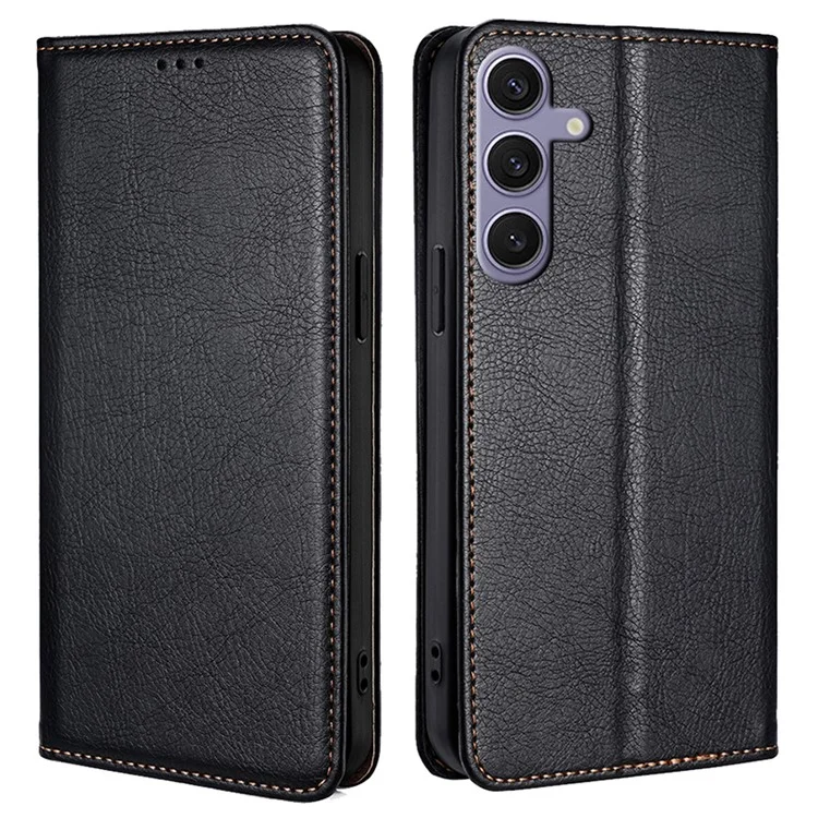Per Samsung Galaxy S23 FE Anti-scratch Case Portafoglio Slot per Schede Pelle PU Magnetica Cover per Cellulare - Nero