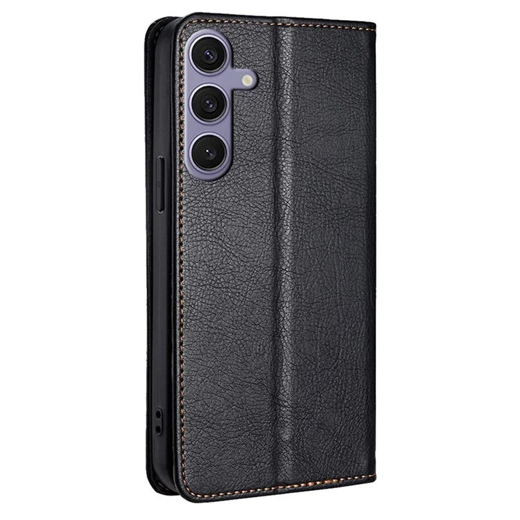 Per Samsung Galaxy S23 FE Anti-scratch Case Portafoglio Slot per Schede Pelle PU Magnetica Cover per Cellulare - Nero