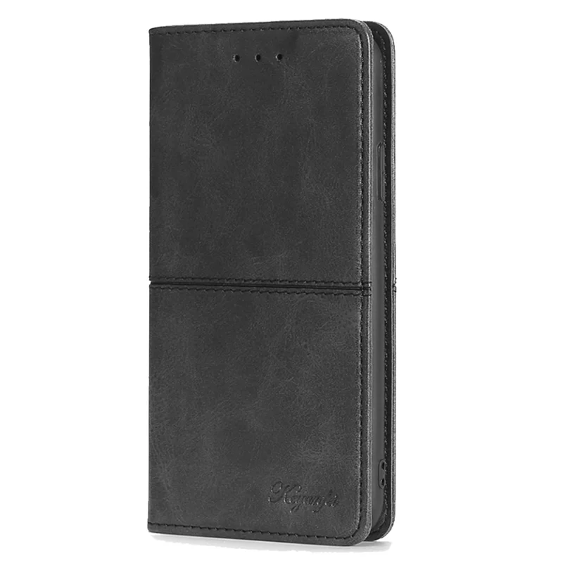 Для Samsung Galaxy S24 Ultra Card Slots Phone Cover Cowhide Texture Phone Protective Case - Черный