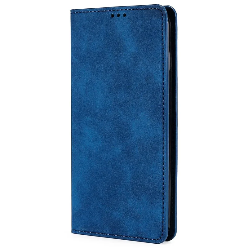 For Honor Magic6 Pro 5G Magnetic Case Anti-scratch Stand Card Holder Phone Cover - Blue