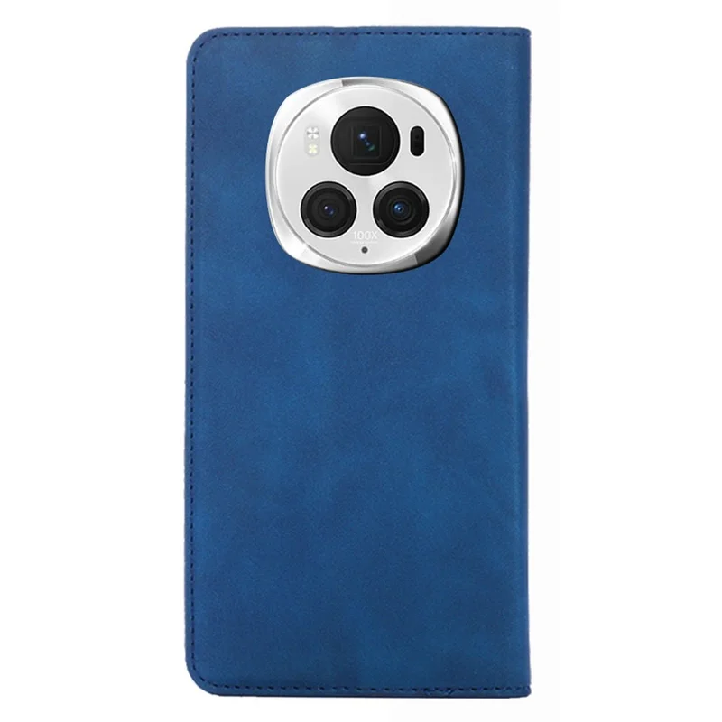 For Honor Magic6 Pro 5G Magnetic Case Anti-scratch Stand Card Holder Phone Cover - Blue