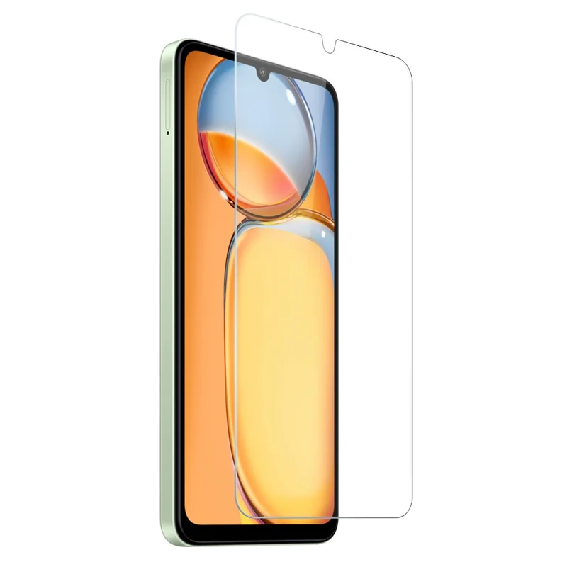 NORTHJO для Xiaomi Redmi 13C 4G / Poco C65 4G Чехол для телефона из ТПУ с закаленной стеклянной пленкой - прозрачный