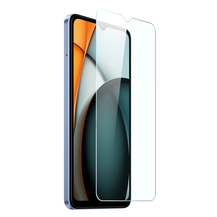 NORTHJO Für Xiaomi Redmi A3 / Poco C61 4G Hülle TPU Stoßfeste Rückabdeckung mit Panzerglas Folie - Transparent