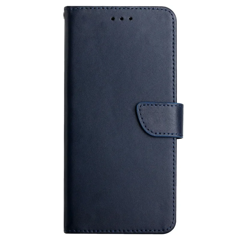 HT02 For Sony Xperia 10 VI Case Nappa Texture Genuine Cow Leather Phone Cover - Blue