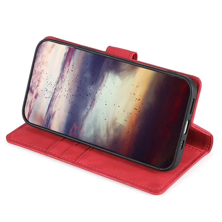 For Motorola Moto G Play (2024) 4G Case Crocodile Texture Wallet Smart Phone Cover - Red