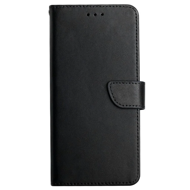 HT02 For Sony Xperia 1 VI Phone Case Nappa Texture Genuine Cow Leather Flip Cover - Black