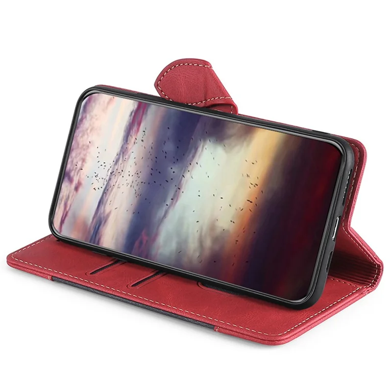 For Huawei nova 12 5G Wallet Case Straw Hat Pattern Stand Leather Phone Cover - Red
