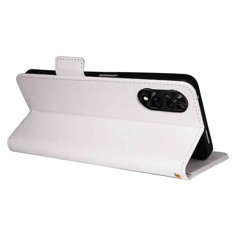 Para TCL 50 5G Funda Magnética de Piel PU con Soporte de Visualización - Blanco