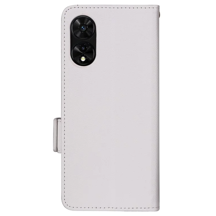 Para TCL 50 5G Funda Magnética de Piel PU con Soporte de Visualización - Blanco