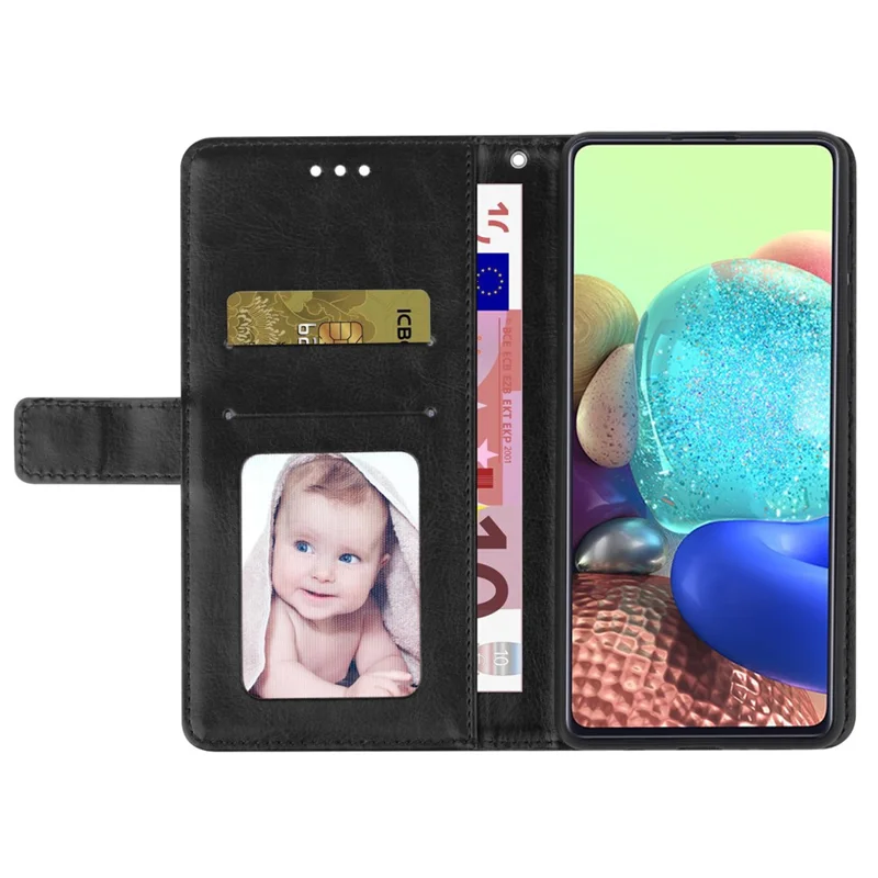 For iPhone 17e / 16e Case with Wrist Strap Y Shaped Lines Imprint Leather Phone Cover - Black