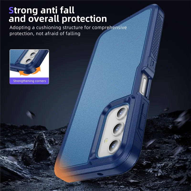 Para Samsung Galaxy A54 5G Case Superfície Fosca Anti-queda TPU+PC Capa de Telefone - Safira+Azul