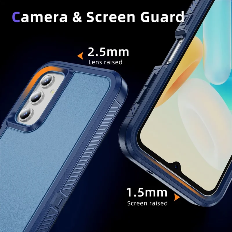 Para Samsung Galaxy A54 5G Case Superfície Fosca Anti-queda TPU+PC Capa de Telefone - Safira+Azul
