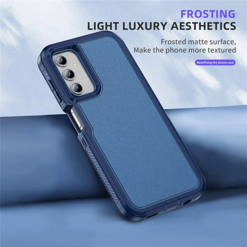 Para Samsung Galaxy A54 5G Case Superfície Fosca Anti-queda TPU+PC Capa de Telefone - Safira+Azul