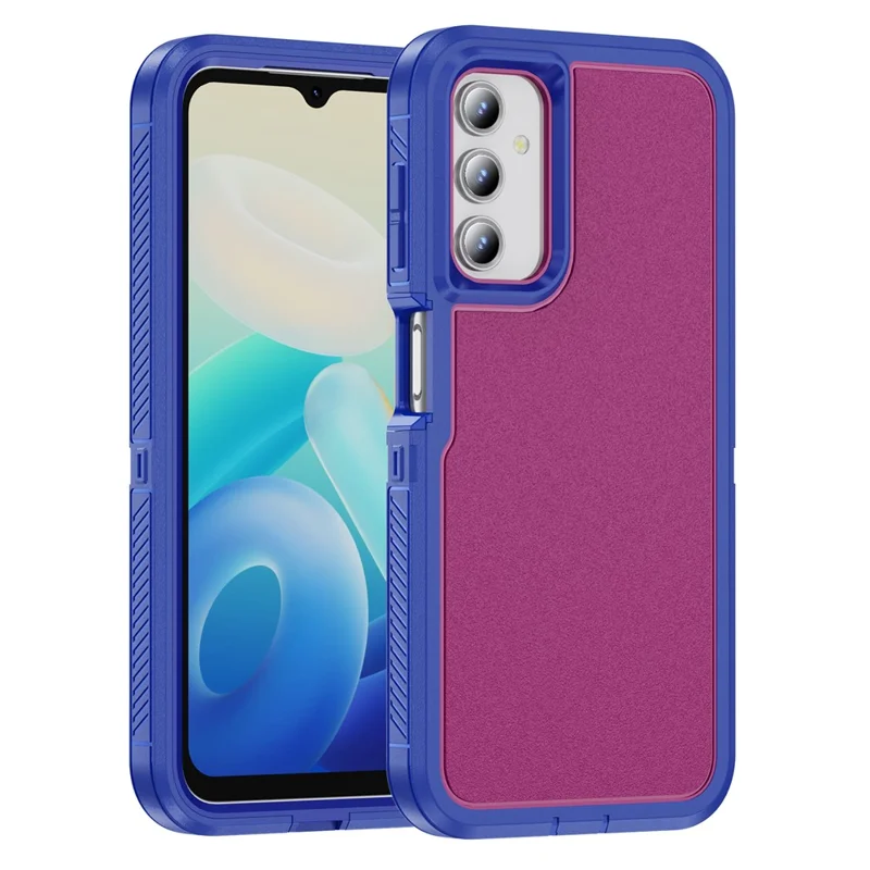 Para Samsung Galaxy A54 5G Case Superfície Fosca Anti-queda TPU+PC Capas de Telefone - Azul+Rosa