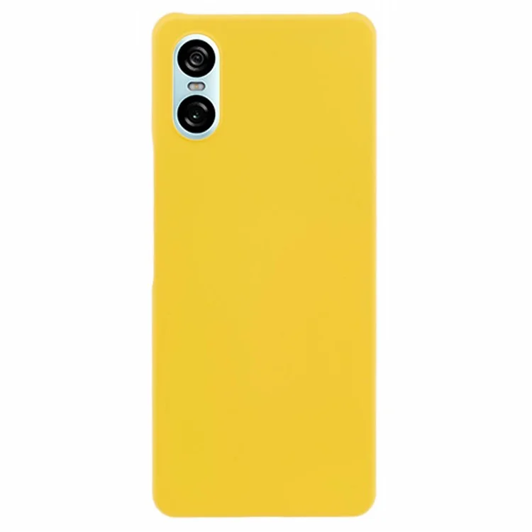 For Sony Xperia 10 VI Case Skin-touch Matte Hard PC Incomplete Cover Phone Shell - Yellow