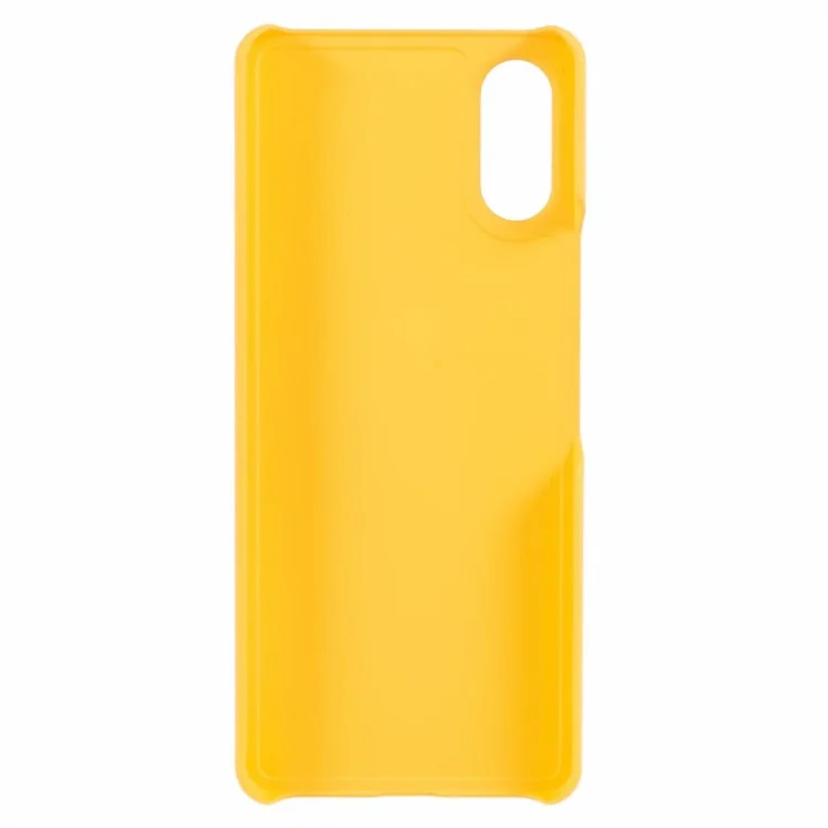 For Sony Xperia 10 VI Case Skin-touch Matte Hard PC Incomplete Cover Phone Shell - Yellow