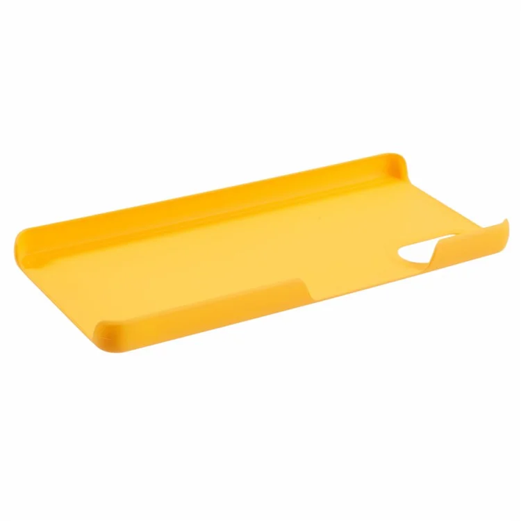 For Sony Xperia 10 VI Case Skin-touch Matte Hard PC Incomplete Cover Phone Shell - Yellow