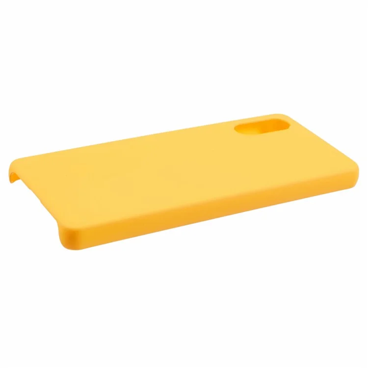 For Sony Xperia 10 VI Case Skin-touch Matte Hard PC Incomplete Cover Phone Shell - Yellow