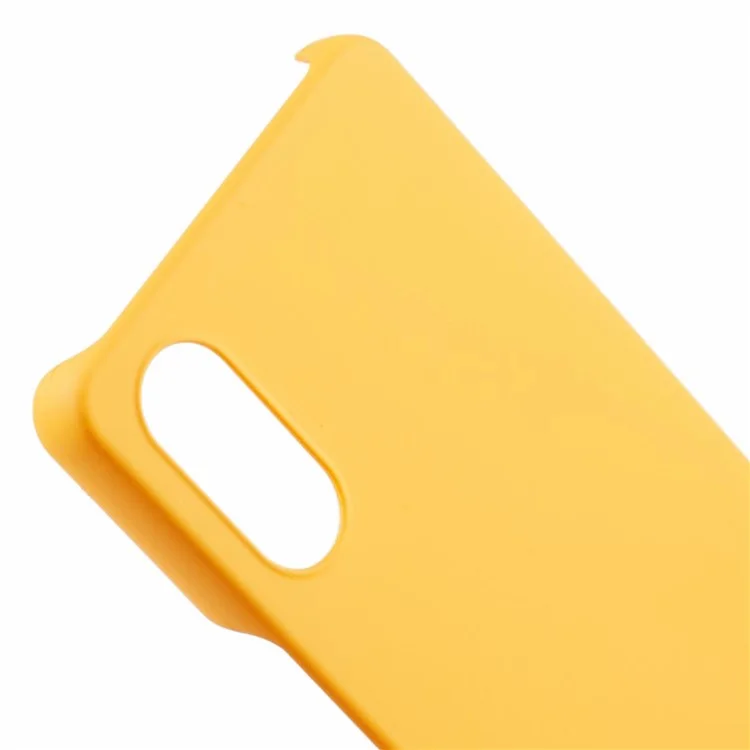 For Sony Xperia 10 VI Case Skin-touch Matte Hard PC Incomplete Cover Phone Shell - Yellow