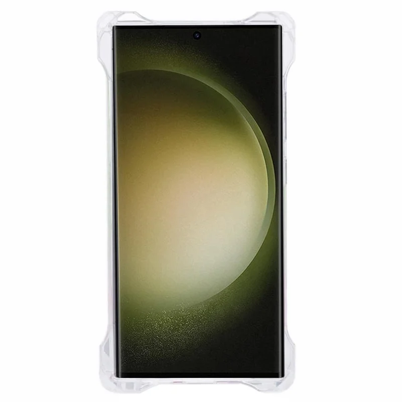 Para Samsung Galaxy S22 Ultra 5G Dual-Color TPU+Acrylic Case Cell Phone Cover - Amarelo+Rosa
