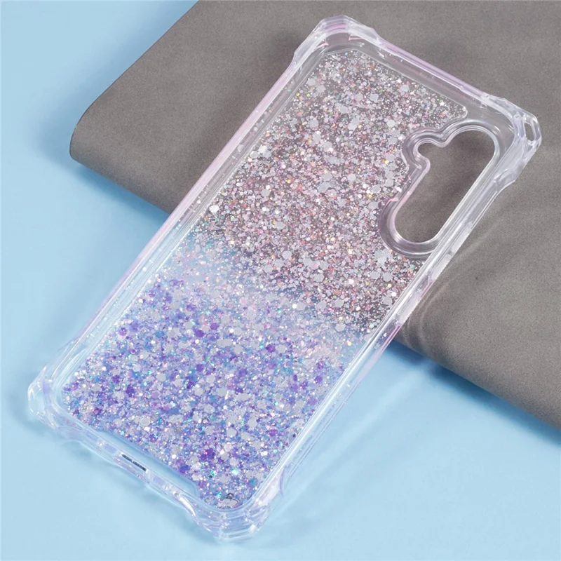 For Samsung Galaxy A53 5G TPU+Acrylic Case Anti-scratch Dual-Color Cell Phone Cover - Pink+Purple