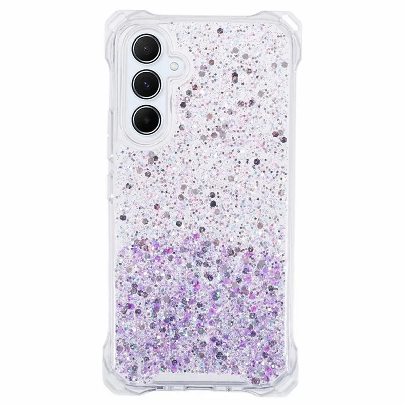 Back Case for Samsung Galaxy A13 5G TPU+Acrylic Dual-Color Cell Phone Cover - Pink+Purple