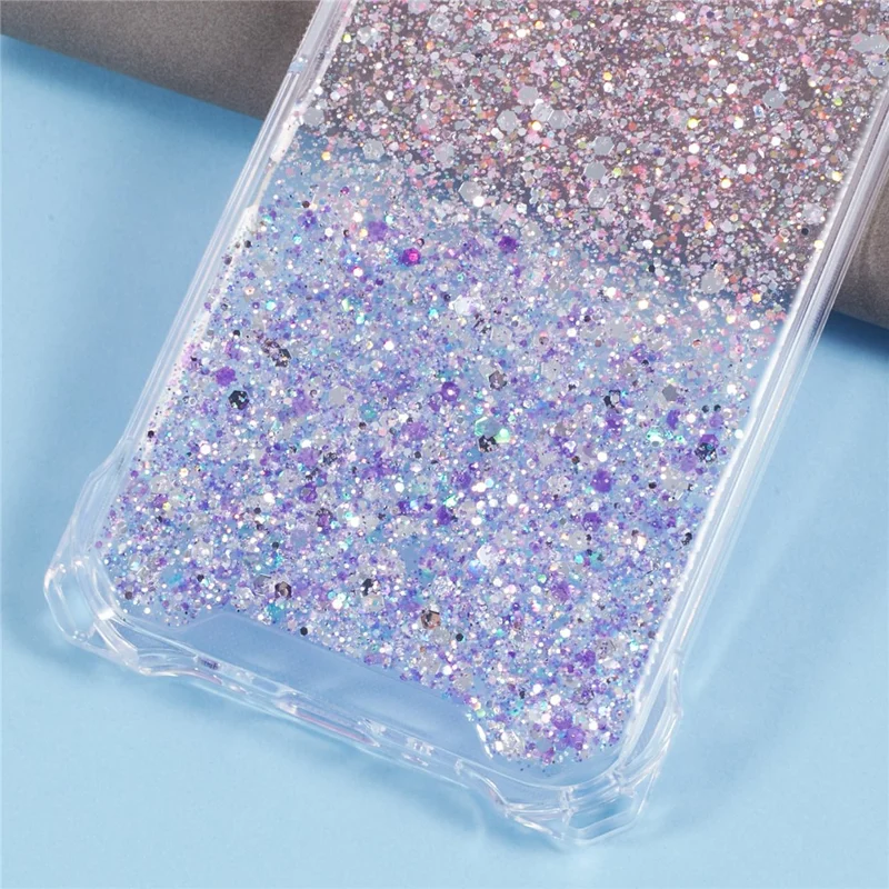 Back Case for Samsung Galaxy A13 5G TPU+Acrylic Dual-Color Cell Phone Cover - Pink+Purple
