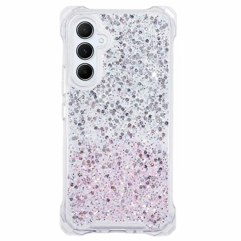 TPU+Acrylic Case for Samsung Galaxy A14 4G / 5G Dual-Color Phone Cover - Silver+Pink