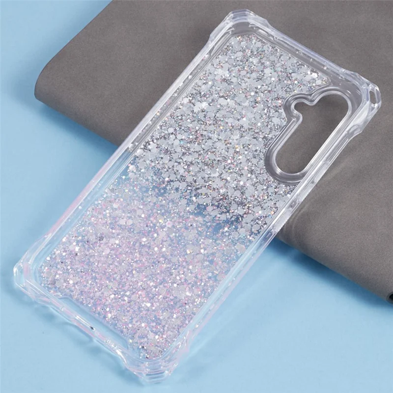 TPU+Acrylic Case for Samsung Galaxy A14 4G / 5G Dual-Color Phone Cover - Silver+Pink