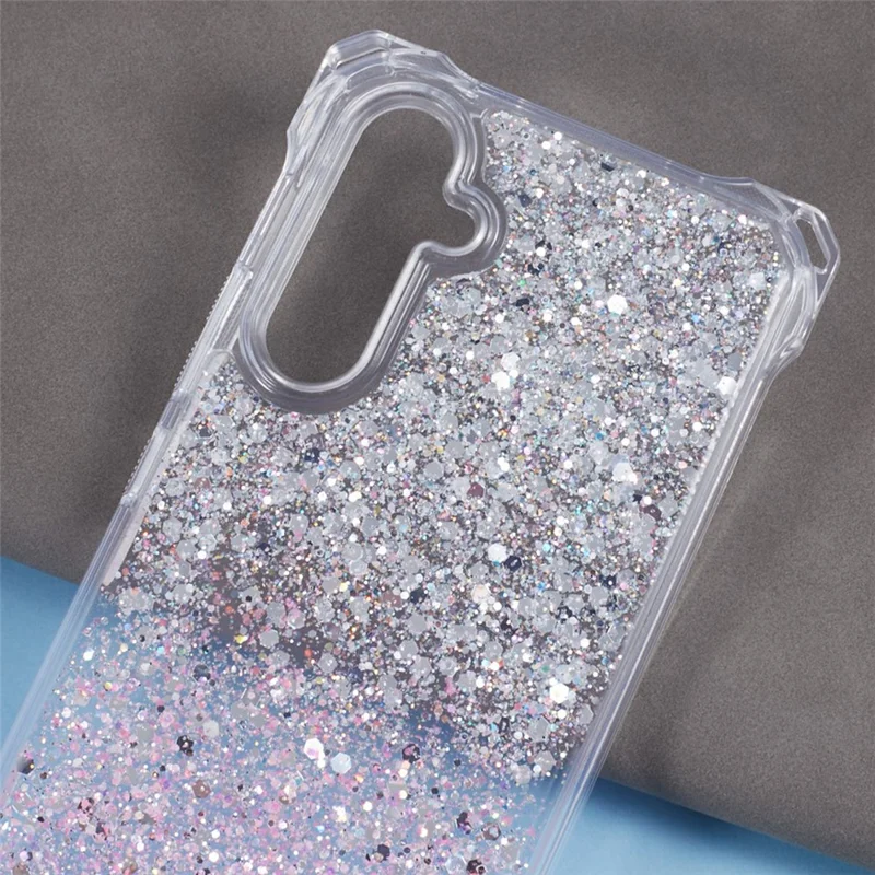 TPU+Acrylic Case for Samsung Galaxy A14 4G / 5G Dual-Color Phone Cover - Silver+Pink