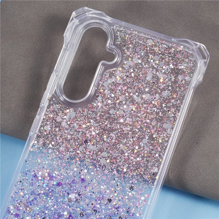 Case for Samsung Galaxy S24 TPU+Acrylic Dual-Color Cell Phone Back Protector Cover - Pink+Purple