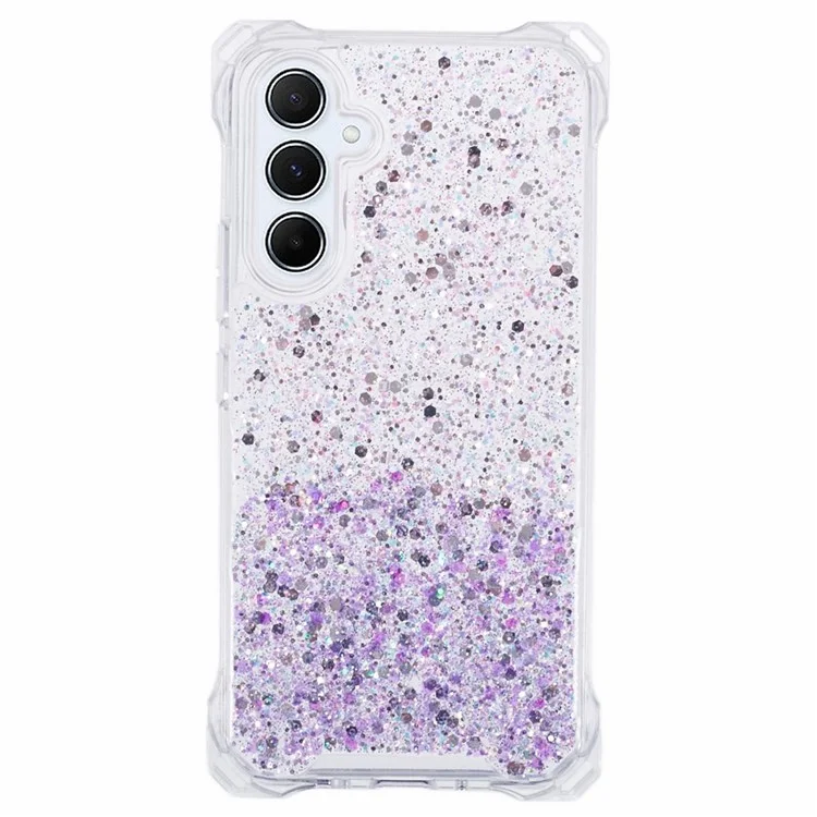 Per Samsung Galaxy S24+ Case TPU+Acrylic Gradient 4 Corner Anti-fall Phone Cover - Rosa+Viola