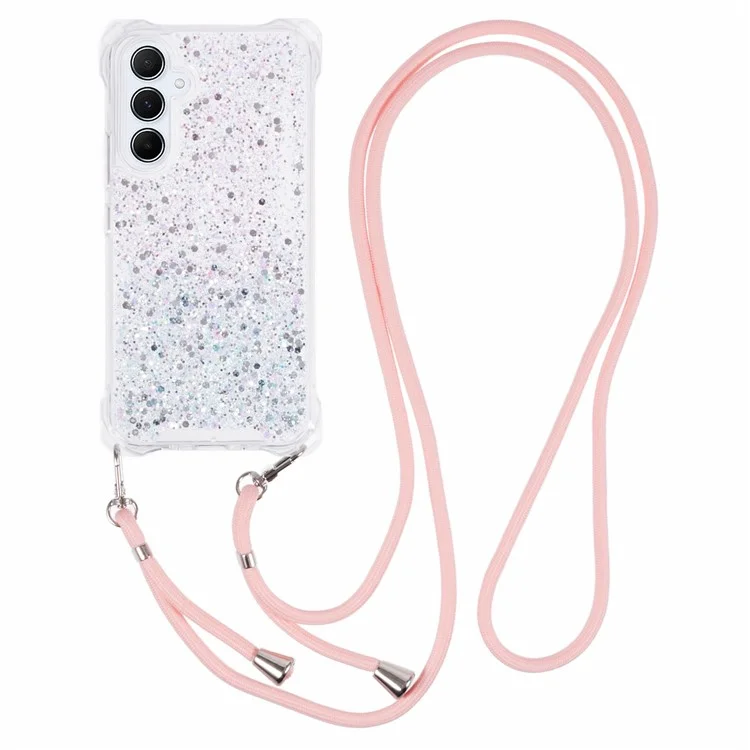 For Samsung Galaxy S24 Wholesale Phone Cases Bump Proof TPU+Acrylic Dual Color Cover with Strap - Pink+Green