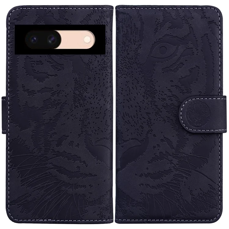 Per Google Pixel 8a Wallet Case Tiger Pattern PU Leather Full Protection Phone Cover - Nero