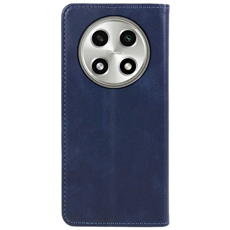 Per Oppo A2 Pro 5G Case Calf Texture Leather Wallet Magnetic Auto Closing Phone Cover - Blu