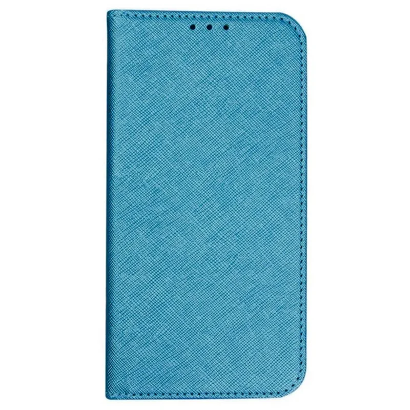 For Oppo A2 Pro 5G Case Cross Texture Magnetic Closing Wallet Leather Cover - Sky Blue