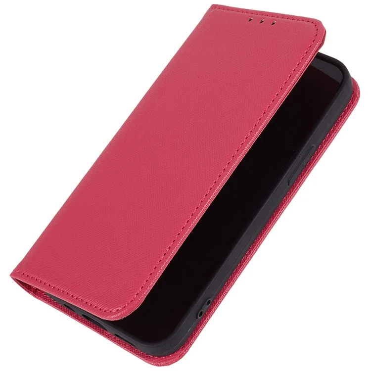 For Motorola Moto G Play (2024) 4G Wallet Shockproof Cell Phone Case Magnetic Auto Closing Leather Cover - Pink