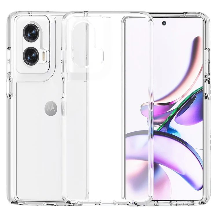 For Motorola Moto G Stylus 5G (2024) Case TPU+PC Transparent Phone Cover - Transparent White