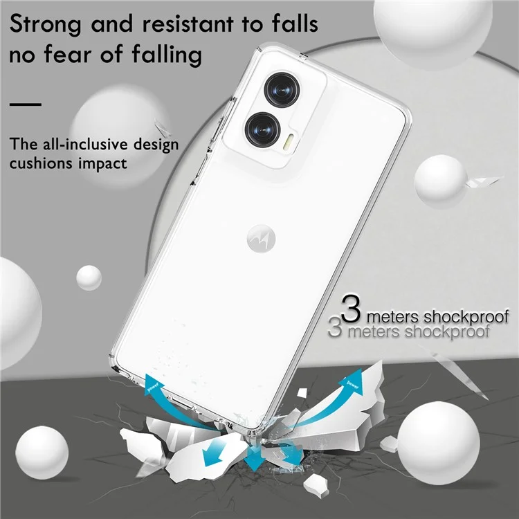 For Motorola Moto G Stylus 5G (2024) Case TPU+PC Transparent Phone Cover - Transparent White