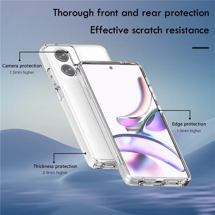 For Motorola Moto G Stylus 5G (2024) Case TPU+PC Transparent Phone Cover - Transparent White